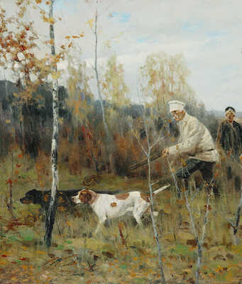 Ворошилов Сергей Семенович. Охота в березовой роще